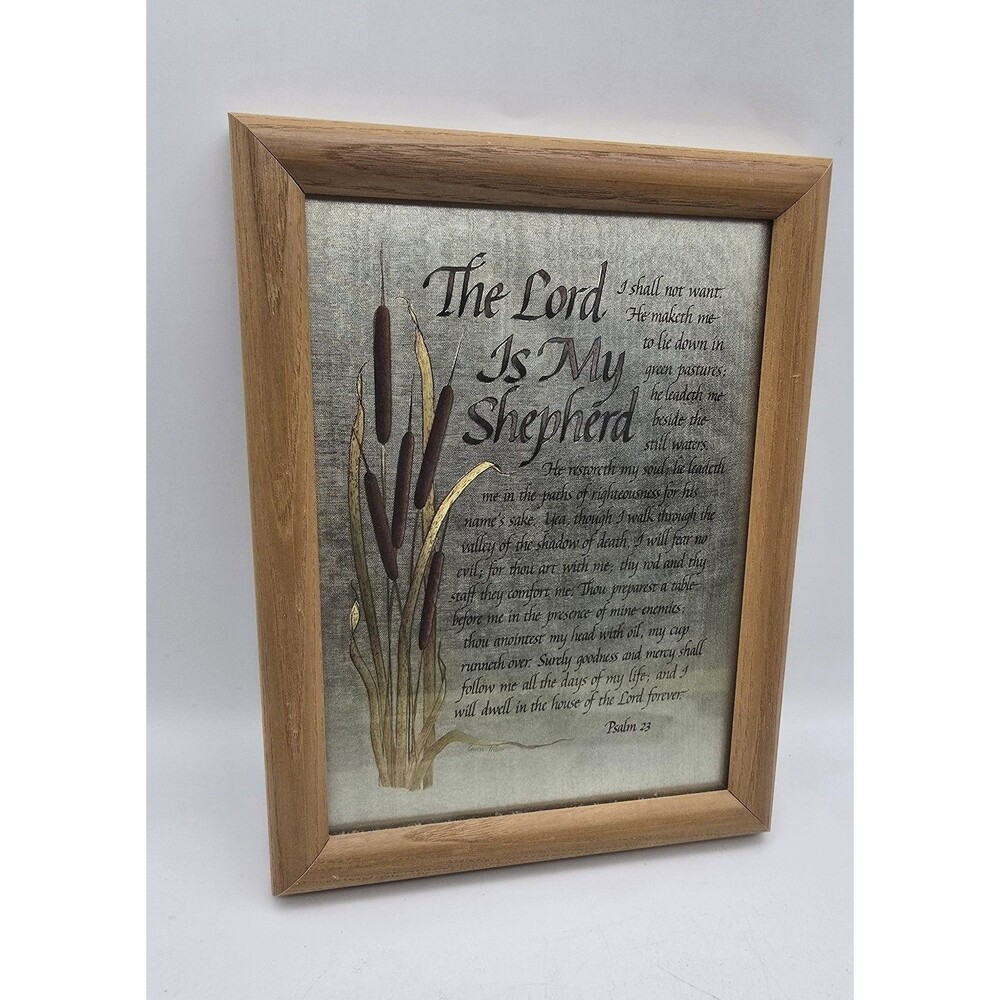 The Lord Is My Shepherd Plaque Made in USA ~ Bible Verse Vintage